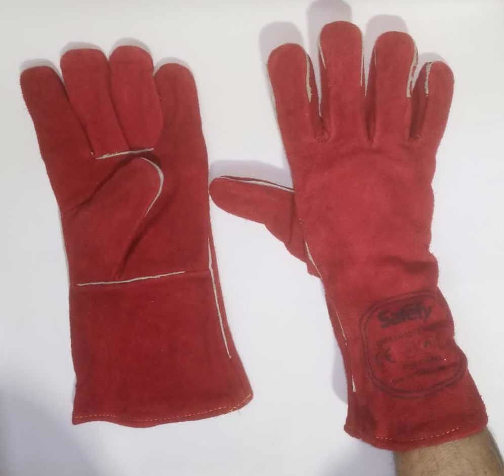 Hakiki Deri Koruyucu Uzun iş Eldiveni ısı darbe korumalı Unisex Kalın Astarlı Sağlam Yumuşak Güderi