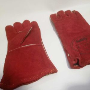 Hakiki Deri Koruyucu Uzun iş Eldiveni ısı darbe korumalı Unisex Kalın Astarlı Sağlam Yumuşak Güderi