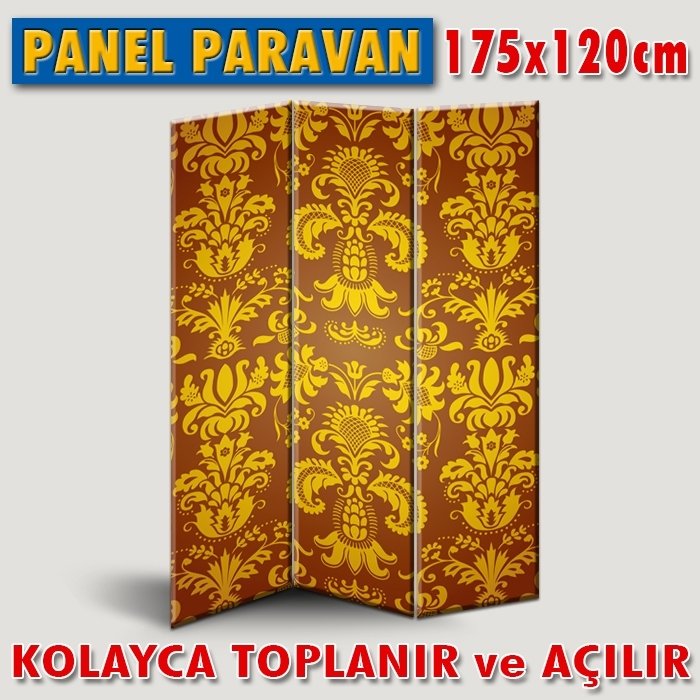 GÖRSELLİ KATLANIR PANEL BÖLME SİSTEMİ - KLASİK DUVAR DESENİ