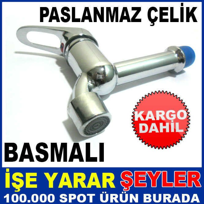 PASLANMAZ ÇELİK AÇ-KAPA TEK MUSLUK BATARYASI KD