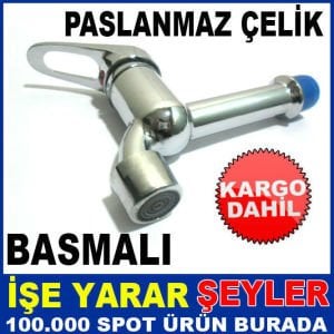 PASLANMAZ ÇELİK AÇ-KAPA TEK MUSLUK BATARYASI KD