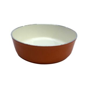 Silikon Dış Yüzey İçi Seramik Petek Tabanlı 24cm Derin Tepsi 4mm Kalınlıkta Alüminyum Yuvarlak Tava