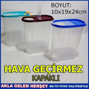 RENKLİ KAPAKLI ERZAK 2,4 LİTRE SAKLAMA KUTUSU