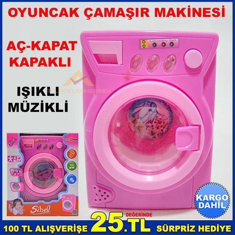 SİBEL IŞIKLI MÜZİKLİ OYUNCAK ÇAMAŞIR MAKİNESİ