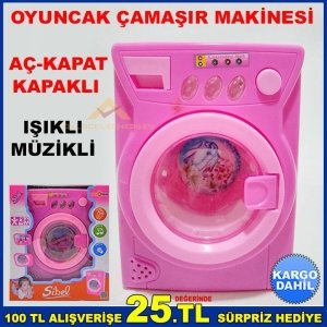 SİBEL IŞIKLI MÜZİKLİ OYUNCAK ÇAMAŞIR MAKİNESİ