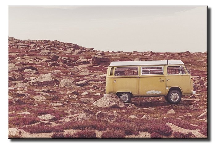 VOLKSWAGEN SARI VAN 6 değişen ölçü ORİJİNAL KANVAS TABLO