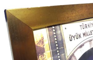 Altın Renginde 52x39 cm Boyutlarında Ahşap Kaliteli Çerçeve