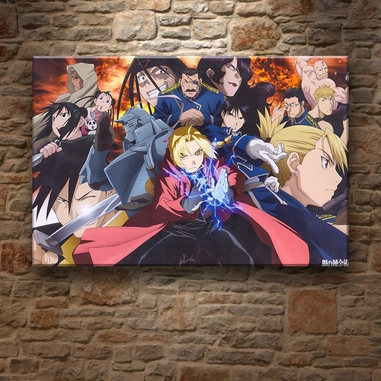 FULLMETAL ALCHEMIST 7 değişen ölçü ORİJİNAL KANVAS TABLO
