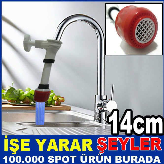 Su tasarrufu aparatı SU SIÇRATMASINI ÖNLEYEN UZUN MUSLUK UCU APARATI musluktan akan suyu filtre eder