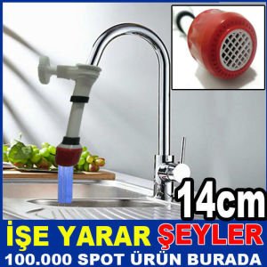 Su tasarrufu aparatı SU SIÇRATMASINI ÖNLEYEN UZUN MUSLUK UCU APARATI musluktan akan suyu filtre eder