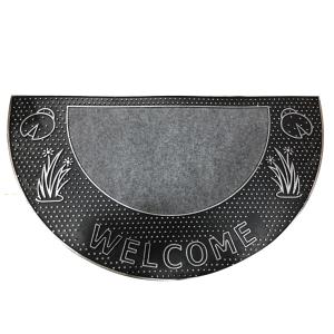Welcome Yazılı Yarım Daire Halıfleksli Kapı Önü Paspası
