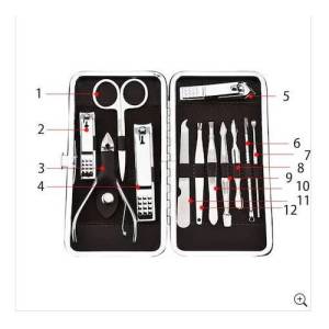12 Parça Tırnak Makası Manikür Pedikür Seti Takımı Çantal