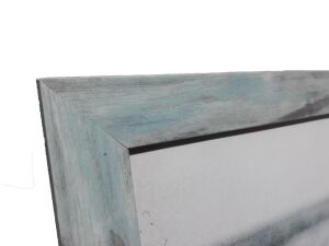 Açık Mavi ve Siyah Renkte 52x39cm Ebatında Ahşap Kaliteli Çerçeve