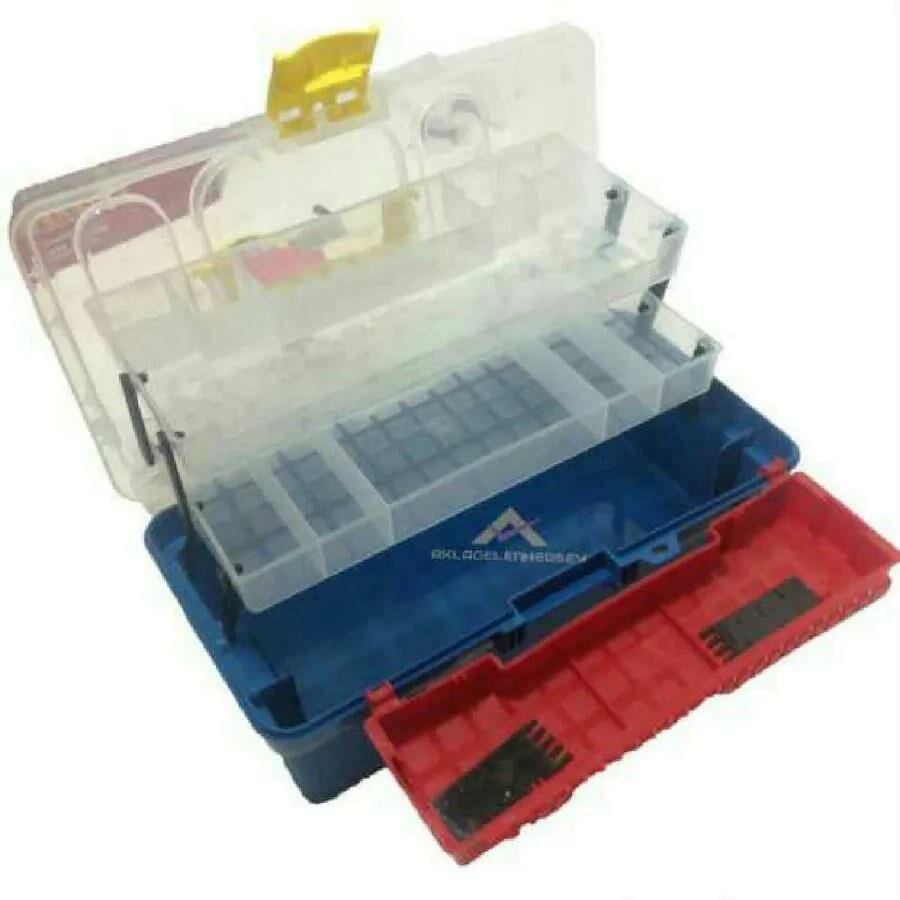 Çiftsan 15'' Balıkçı Takım Çantası 17x31x15cm Şeffaf 2 Adet Raflı Ve Extra Gözlü Profesyonel Çanta