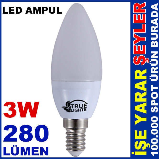 ENERJİ TASARRUFLU GÜN IŞIĞI RENGİ 3W LED AMPUL