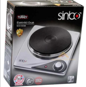 SİNBO INOX ÇELİK TEK GÖZ SET ÜSTÜ ELEKTRİKLİ OCAK ISI AYARLI