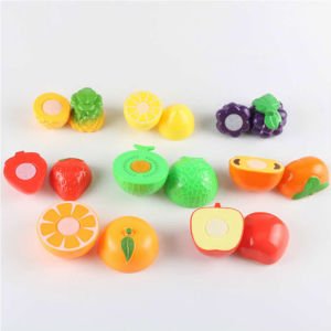 20 Parça Kesme Tahtalı ve Bıçaklı Kesilebilen Sebze ve Meyve Oyuncağı Seti - Food Game