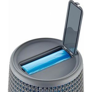 Alt Tabanı Çöp Poşeti Hazneli Kapaklı Çöp Sepeti 12 Lt 30 cm Yükseklik, 27 cm Çap