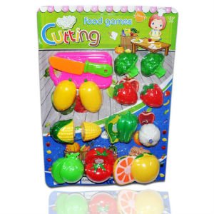 20 Parça Kesme Tahtalı ve Bıçaklı Kesilebilen Sebze ve Meyve Oyuncağı Seti - Food Game