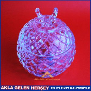 DEL VETRO KELEBEK TUTACAKLI KAPAKLI OVAL KASE 