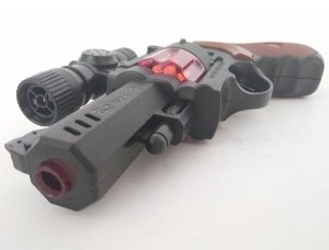 IŞIKLI SESLİ TİTREŞİMLİ PİLLİ OYUNCAK TABANCA