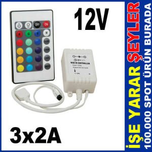 24 TUŞLU 3x2A RGB ŞERİT LED KONTROL CİHAZI