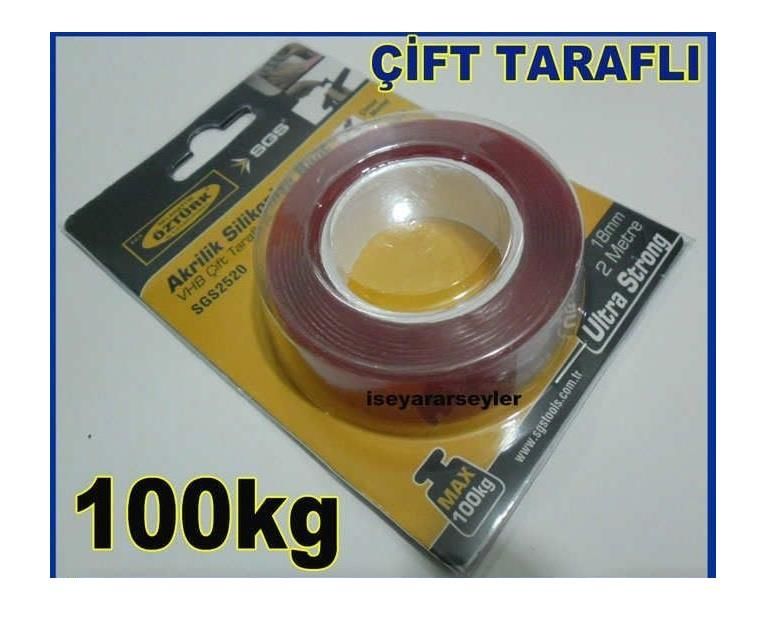 Çift Tarafli Silikon Bant Güçlü Çift Taraflı Bant Akrilik Silikonize Kuvvetli Çift Tarafli Bant