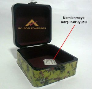 El işçilikli retro ahşap kutu, eskitme tarz çiçek desenli nostaljik ahşap mobilya mücevher sandığı,