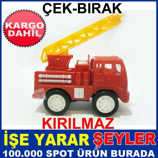 12x15ÇEK BIRAK KIRILMAZ OYUNCAK İTFAİYE ARABA KD