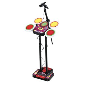 Mikrofonlu Oyuncak Orkestra Seti  Pilli Işıklı Batery  Ritim Seti