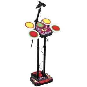 Mikrofonlu Oyuncak Orkestra Seti  Pilli Işıklı Batery  Ritim Seti