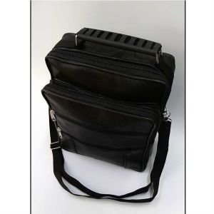 Hakiki Deriden Üretilmiş Omuz Askılı 5 Cepli Küçük Boy Erkek El Çantası - Dikey Model