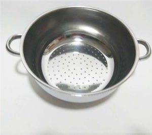 1.KALİTE PASLANMAZ ÇELİK ÇİFT KULPLU SÜZGEÇ MEYVE MAKARNA SÜZGECİ