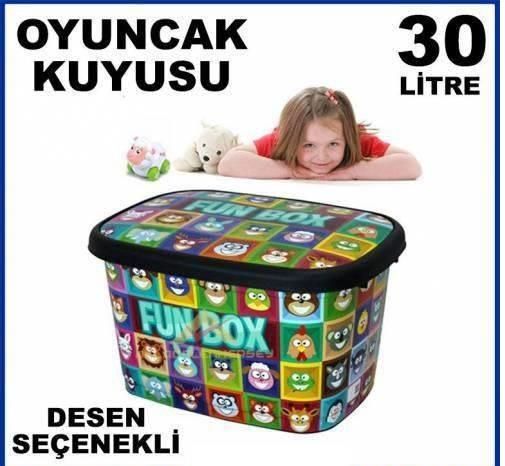 30 Litre Büyük Boy Oyuncak Kutusu Dekoratif Saklama Kutusu