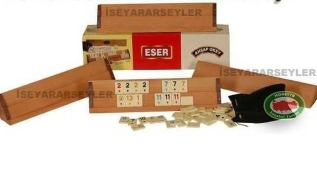 Büyük boy kervan 1.kalite büyük ahşap okey takımı