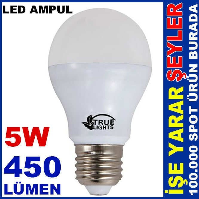 ENERJİ TASARRUFLU 5 WATT 450 LÜMEN LED AMPUL