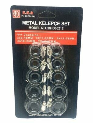 METAL HORTUM KELEPÇESİ SET 10 ADET