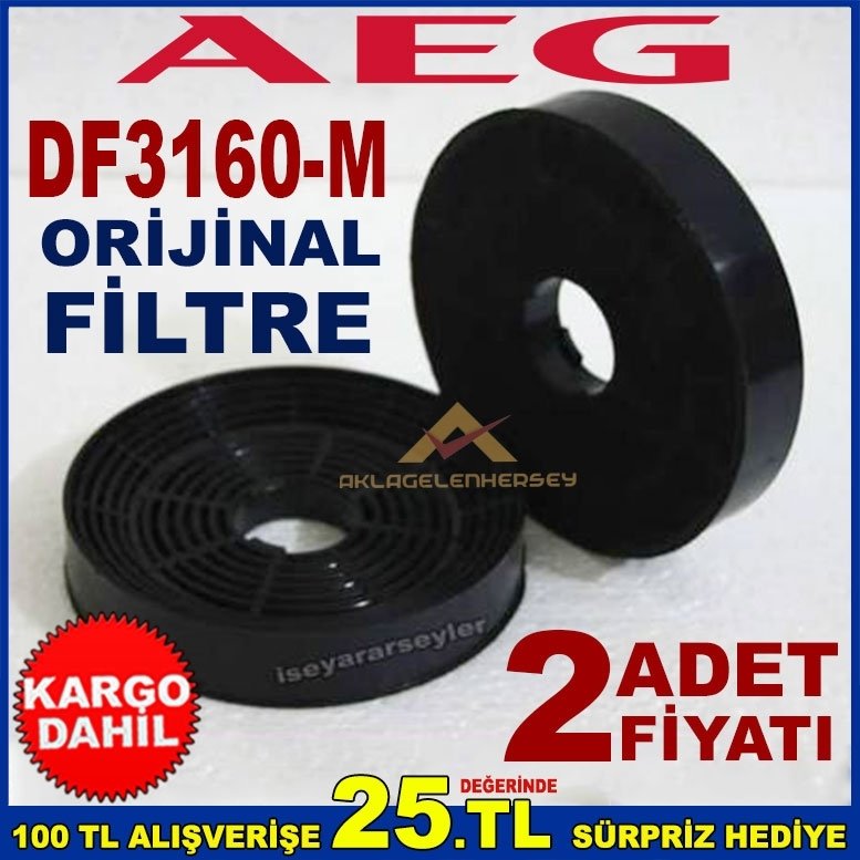 AEG DF3160-M ANKASTRE DAVLUMBAZ ASPİRATÖR KARBON FİLTRE