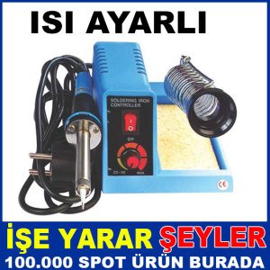 Hz99bl 150-450 Derece Isı Ayarlı Yamnaz Uçlu Havya-Lehim İstasyonu,Termostatlı Standlı Lehim Seti