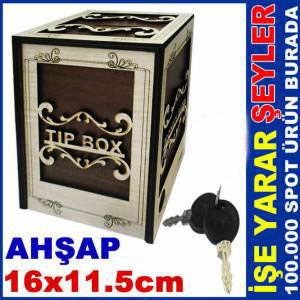 TİP BOX,TİP KUTUSU,KİLİTLİ BAHŞİŞ KUTUSU İNCE İŞÇİLİKLE SÜSLEME ÇİFT ANAHTARLI AHŞAP KUMBARA