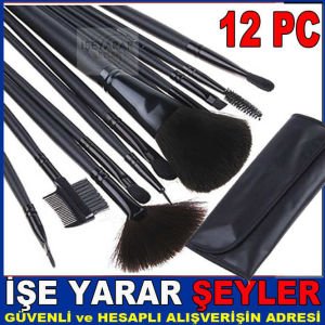 ÇANTALI 12 PARÇA PROFESYONEL MAKYAJ FIRÇA SETİ