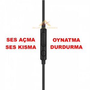 CEP TELEFONLARI İÇİN MİKROFONLU KULAKLIK SİYAH