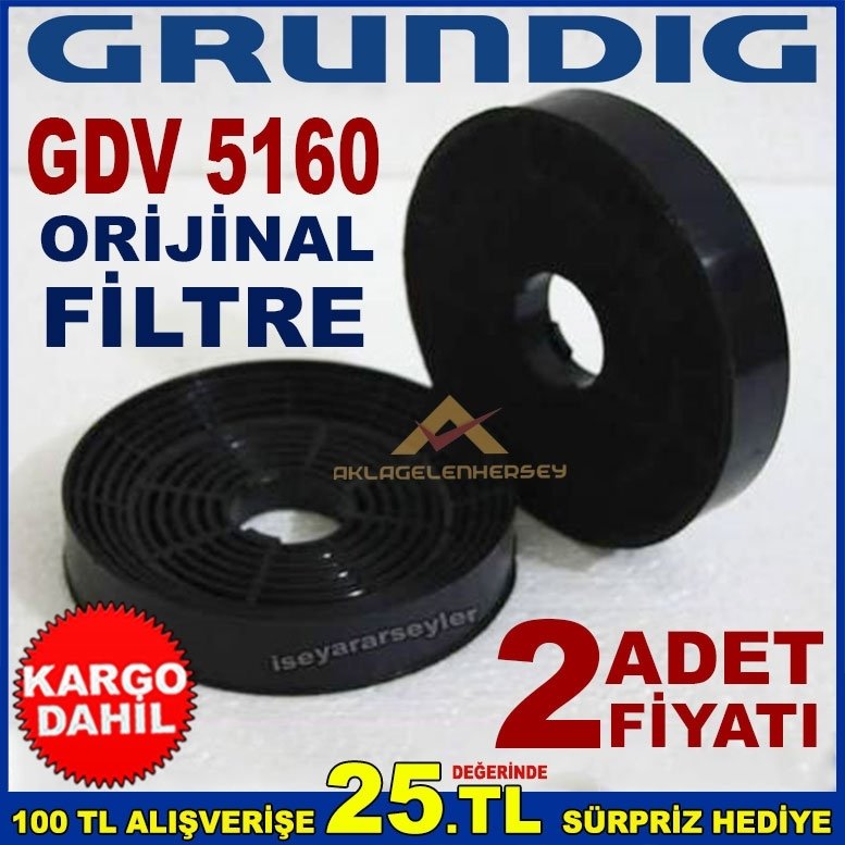 GRUNDIG GDV 5160 ANKASTRE DAVLUMBAZ ASPİRATÖR KARBON FİLTRE