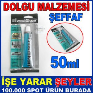 İZOSİLİKON TÜP ŞEFFAF DOLGU SİLİKONU 50 ML