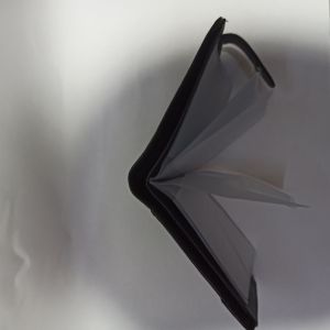 Suni Deri Yan Oval Patlı Dış Üçgen 20 Kartlık Kredi Kart Cüzdanı 10 CM X 8 CM