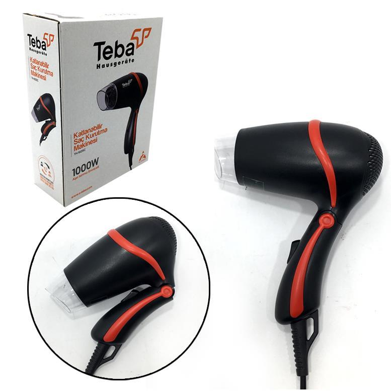 2 Kademeli Katlanabilir Saç Kurutma Makinesi 1000W Isı Emniyetli 2 Yıl Garantili