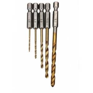 Tüm Akülü Matkap Şarjlı Tornavida için Altıgen Bit Uç 5li Matkap Ucu Seti Mandren Uyumlu titanyum