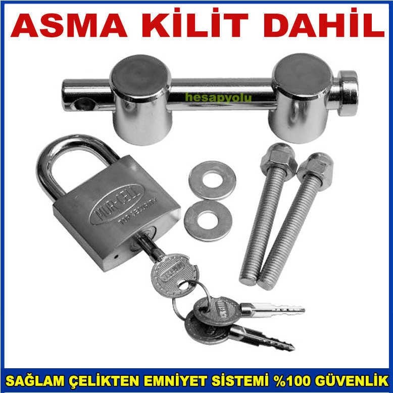 Alüminyum,ahşap,pvc,demir kapılara emniyet aparatı her kapıya uyan asma kilitli çelik güven sistemi