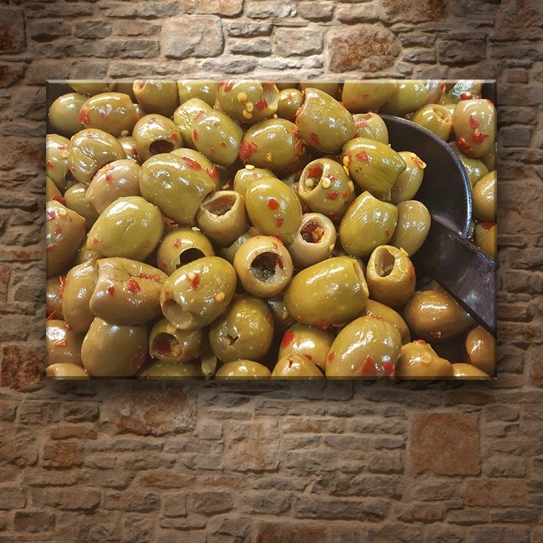 DOLMA ZEYTİNLER 7 değişen ölçü ORİJİNAL KANVAS TABLO