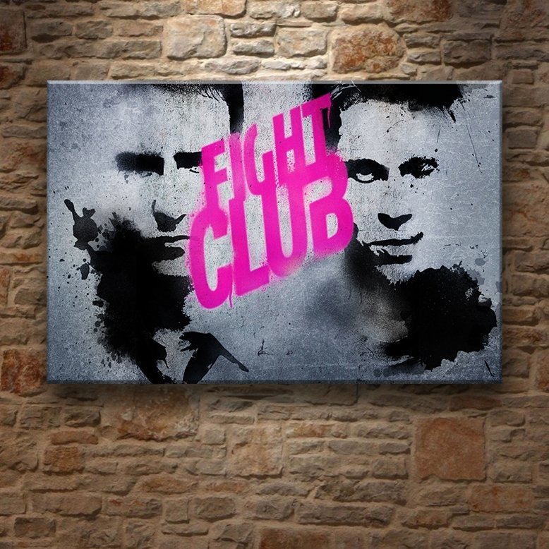 FIGHT CLUB POSTERİ 7 değişen ölçü ORİJİNAL KANVAS TABLO